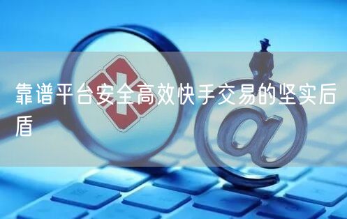 靠谱平台安全高效快手交易的坚实后盾