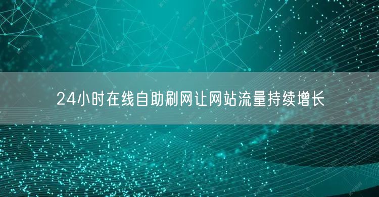 24小时在线自助刷网让网站流量持续增长
