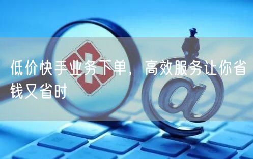 低价快手业务下单，高效服务让你省钱又省时