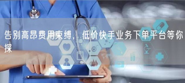 告别高昂费用束缚，低价快手业务下单平台等你探
