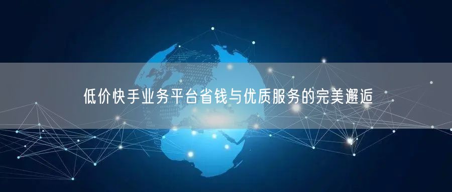 低价快手业务平台省钱与优质服务的完美邂逅