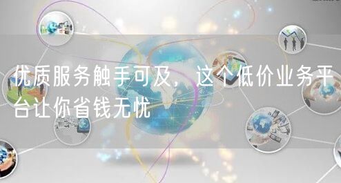 优质服务触手可及，这个低价业务平台让你省钱无忧