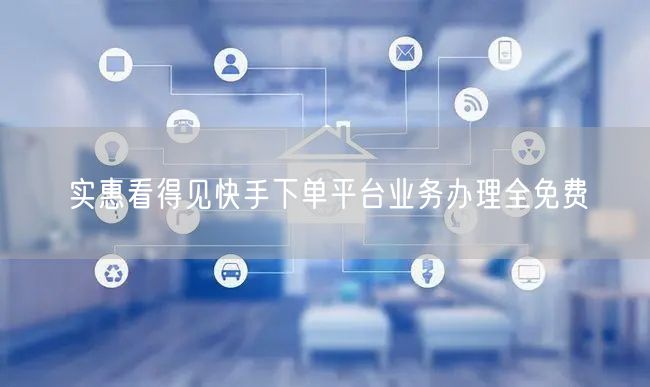 实惠看得见快手下单平台业务办理全免费