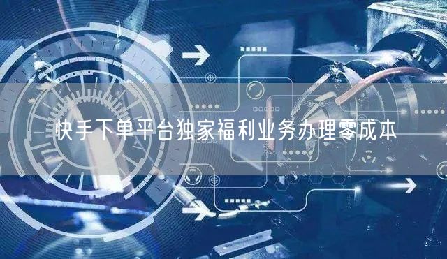 快手下单平台独家福利业务办理零成本