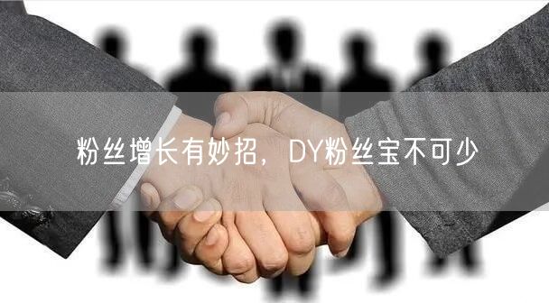粉丝增长有妙招，DY粉丝宝不可少